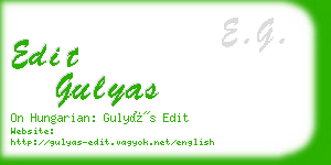 edit gulyas business card